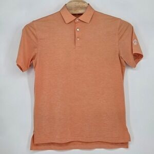 Peter‎ Millar Men's Medium Summer Comfort Performance Polo Short Sleeve Orange